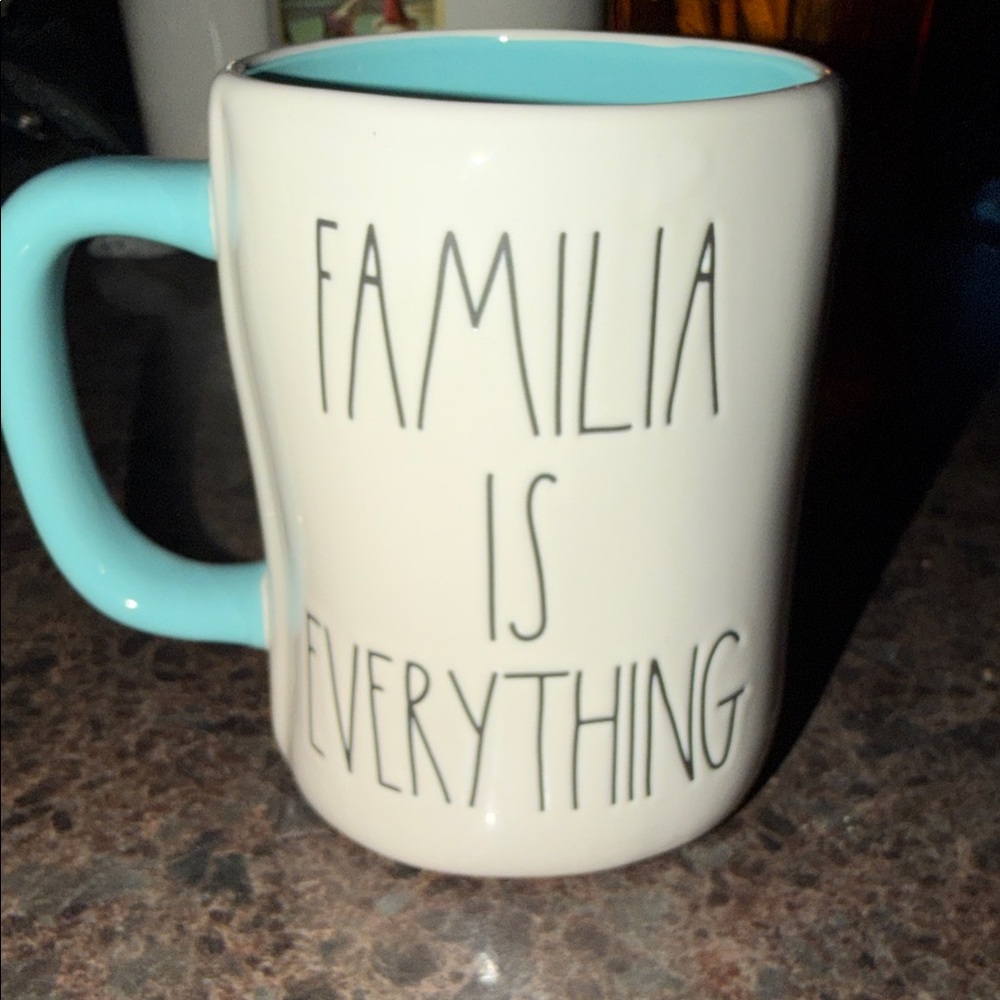 Rae Dunn Cream and Blue Mug - Familia is Everything- Disney Edition Encanto
